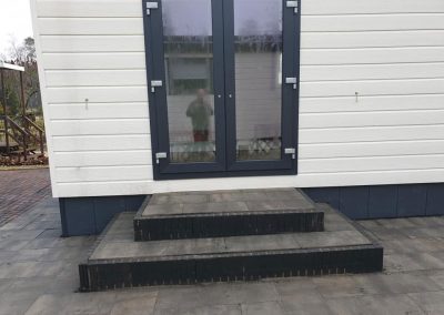 Tuinaanleg bestrating opstap Nunspeet