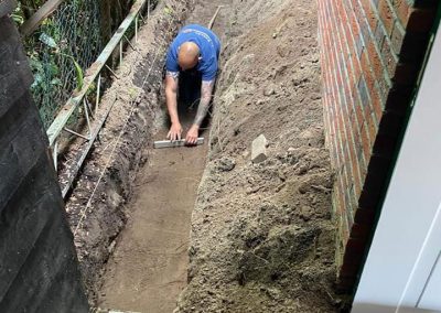 bestrating grondwerk Hulshorst achterpad