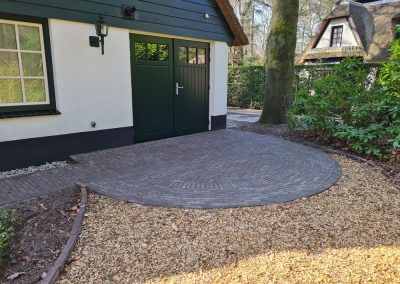 Bestrating terras met gebakken waaltjes Nunspeet